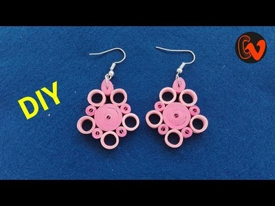 How to Make Quilling Earrings. Paper Earrings. Design 101