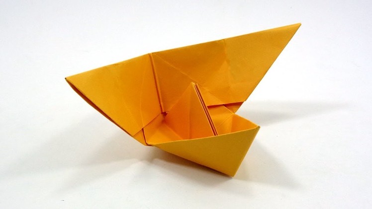 How to Make Two Winged Paper Boat That Floats On Water - Origami Boat Making Step by Step