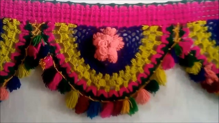 Multi Color Door Hanging. rang birangi toran. Beautiful Crochet pattern