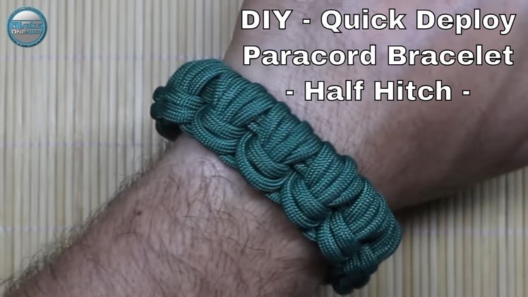 Quick Deploy Paracord Bracelet - How To Make a Half Hitch Paracord Bracelet Fast Deploy DIY Tutorial