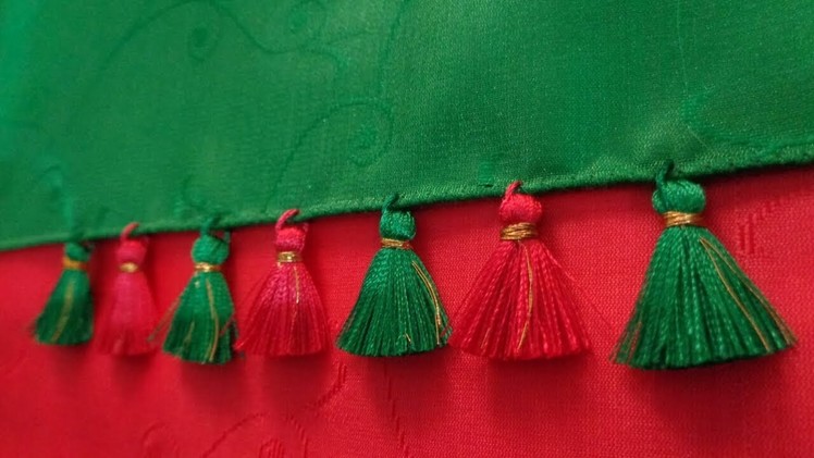 Saree kuchu design without beads-2.How to make saree kuchu