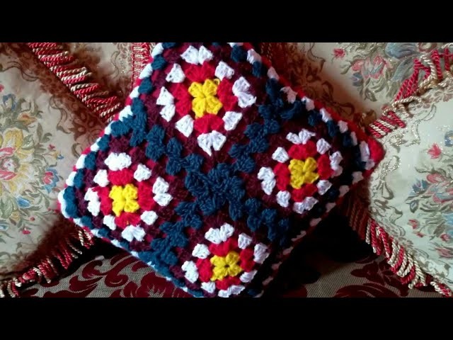 কুশিকাটার কুশন.How to make crochet pillow cover(2nd part).kushun cover