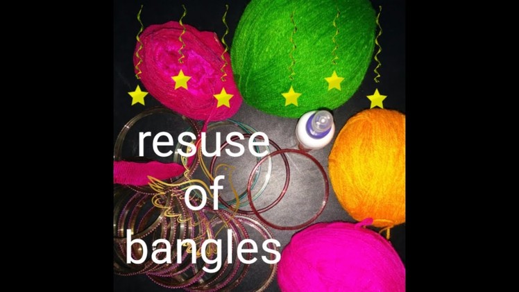 Best use out of waste.DIY crrativity beyond confines.resuse Of bangles