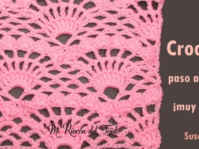 Como tejer punto fantasía crochet ganchillo paso a paso - How to crochet fantasy stitch step by step