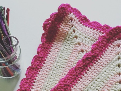 Crochet edging for baby blanket