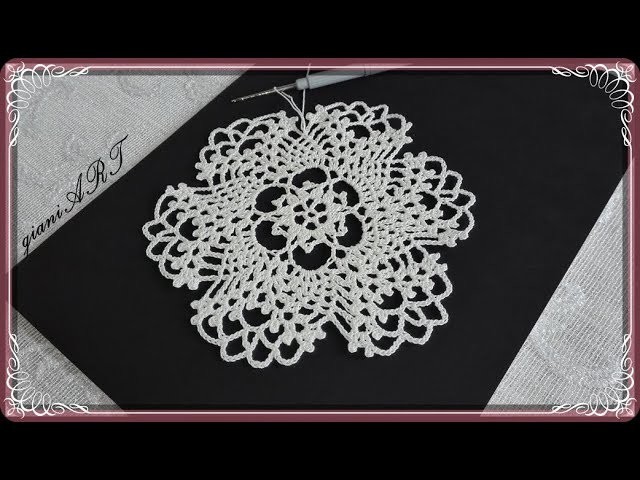Crochet Lace DOILY Round Motif for Tablecloth.Part 1