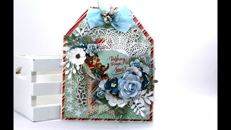 Day 10 of 12 Days of Christmas in July  Large Vintage Tag Polly's Paper Studio Authentique DIY Decor