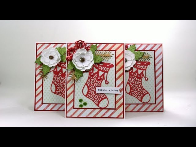 Day 7 of 12 Days of Christmas in July  One Card 3 Ways  Polly's Paper Studio Tutorial DIY Process