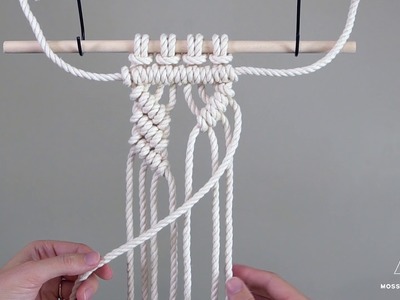 Diagonal Clove Hitch Knot Practice - Macramé Diagonal Clove Hitch Knot