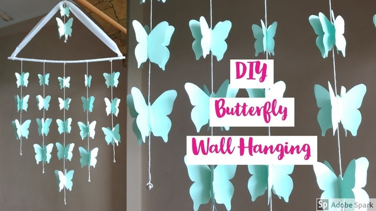 DIY | Beautiful Paper Butterfly Wall Hanging | Home Decor Ideas | paper craft