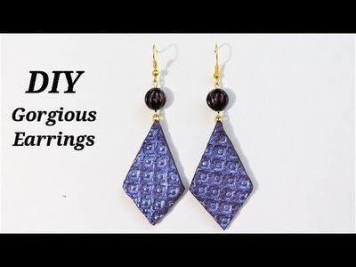 DIY - How To Make Gorgeous Earrings With Polymer Clay In Two Minutes  | Jewellery Making Tutorial