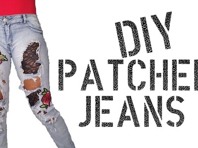 DIY How to Patch Distressed Jeans