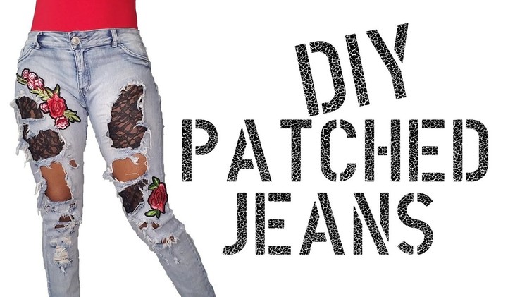 DIY How to Patch Distressed Jeans