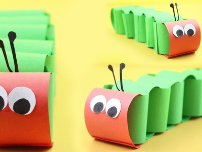 DIY Kids Paper Craft - How to Make A Caterpillar by Following Origami Caterpillar Instructions
