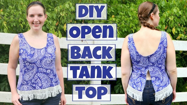DIY Open Back Tank Top with Trim | How to Sew a Split Back Shirt