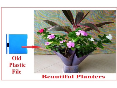 DIY  Planter Using Waste Plastic Files.Best out of waste  by Gaden Globe