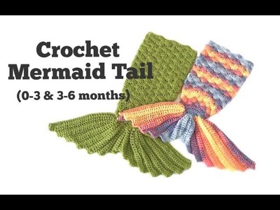 How to Crochet Mermaid Tail for baby (0-3 & 3-6 months)