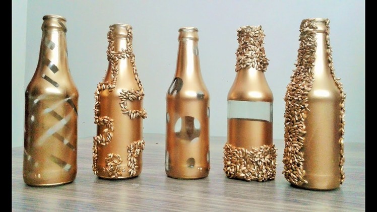 How to decorate glass bottles, DIY Bottles Craft