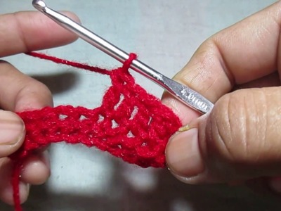 How to do double crochet without chain[Hindi