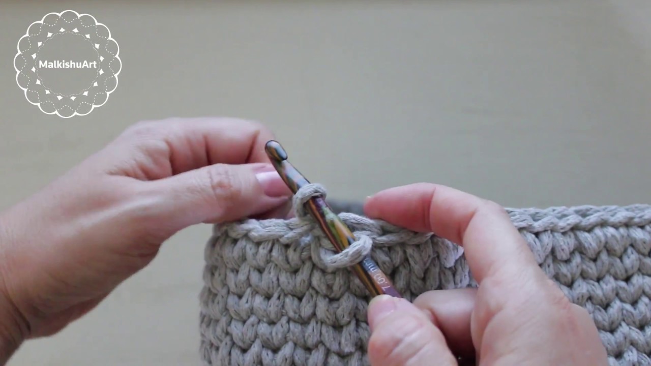 How to end rounds while crocheting the waistcoat stitch