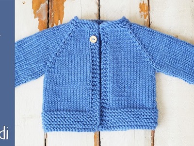 How to knit a Newborn Cardigan for beginners - Part 1