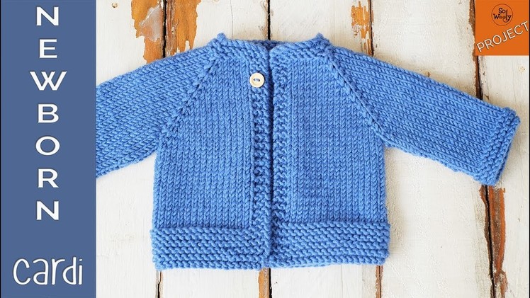 How to knit a Newborn Cardigan for beginners - Part 3
