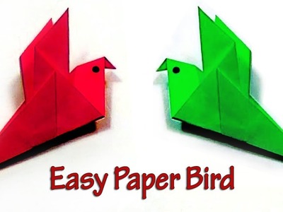 How to Make a Simple Paper Bird For Kids - DIY Easy Tutorial - Easy Bird Tutorials | Crafts School