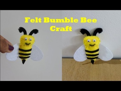 How to make an easy Bumble Bee with Felt ~ Kids Craft DIY ~ Tutorial ~ Steps