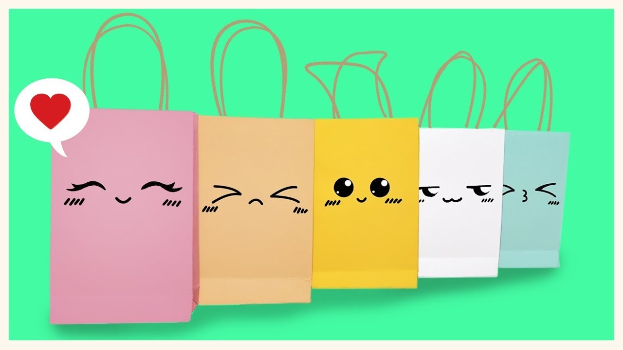 HOW TO MAKE KAWAII PAPER BAG DIY [TUTORIAL]