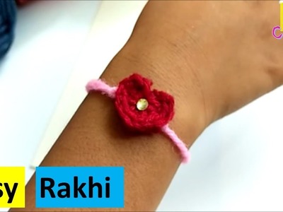 How to make rakhi at home | heart shape rakhi with wool | Rakshabandhan | Rakhi making ideas