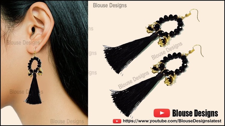How to make silk thread tassel earrings | silk thread earrings | tassel earrings | diy