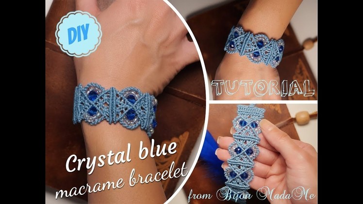 Macrame tutorial. Make macrame bracelet with beads. DIY macrame jewelry. Boho style bracelet.