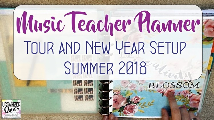 Music Teacher Planner Tour and New School Year Setup 2018