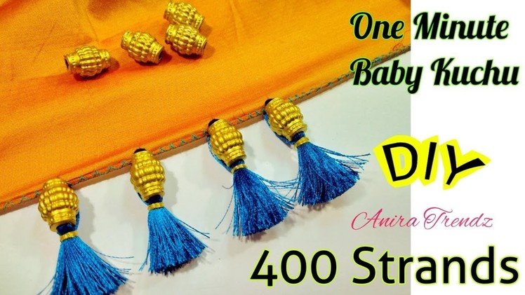 One Minute Baby Kuchu using 400 Strands Big Bead Tutorial DIY silk thread
