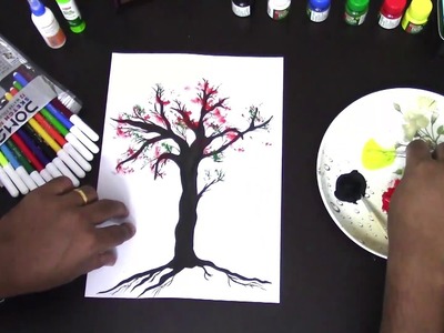 Tree Cotton Painting - Art and Craft