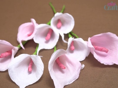 Amazing Idea By Using calla Lily Paper Flower | How To Make Paper Calla Lily | #diycrafts