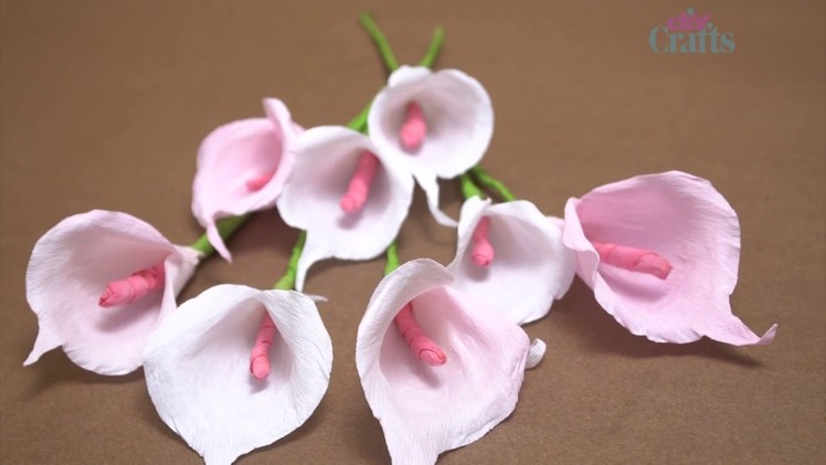 Amazing Idea By Using calla Lily Paper Flower | How To Make Paper Calla Lily | #diycrafts