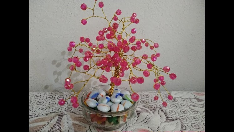 DIY:- Artificial Tree From Beads. Pearl. 