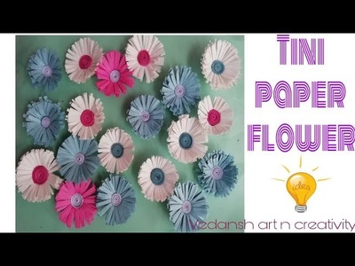 DIY crafts: tini paper flowers (daisies)! best out of waste! Tini papier fleur! Marguerite en papier
