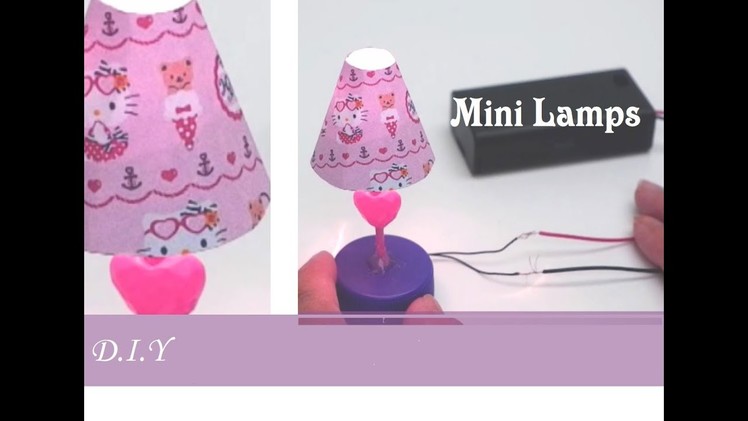DIY Miniature - Hello Kitty Mini Lamps for dolls (With Working Light)  - DIY