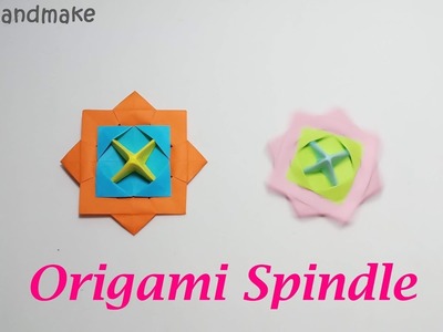 DIY Origami Spindle.How to make Origami Spindle. Hướng dẫn làm con quay.Origami Toys
