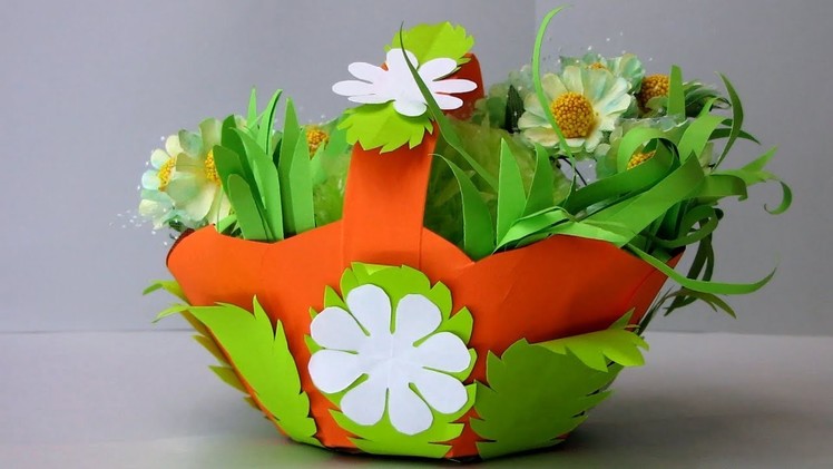 DIY Paper Basket : How to Make Easy Paper Basket for Chocolates | Christmas Gift Basket  # 3
