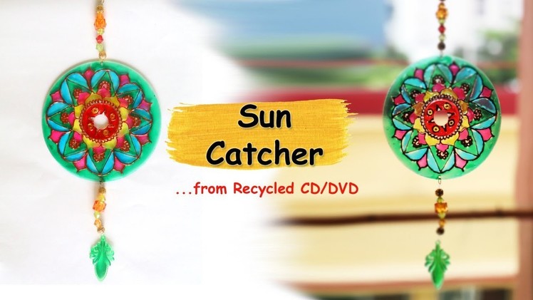 DIY Suncatcher from waste CD.DVD | Recycled Crafts Ideas | DIY Home Decor
