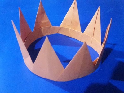 DlY, how to make paper crown and headdband origami full easy way for kids