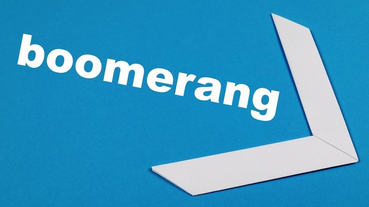 Easy Origami Boomerang. Paper Toys