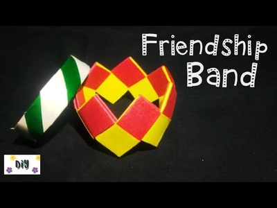 Friendship band ||origami bracelet ||paper bracelet ||how to make friendship band. bracelet at home.