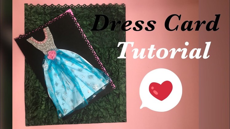 Gown Card Tutorial |HOW TO MAKE A Gown Card by rafsha|Card for scrapbook|Easy DIY girl dress card