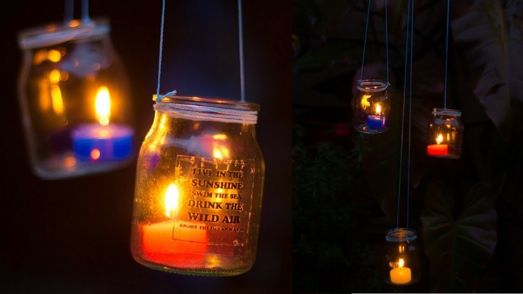 Hanging Jar Lights | Garden Lantern Chandelier | DIY Outdoor Lighting Idea