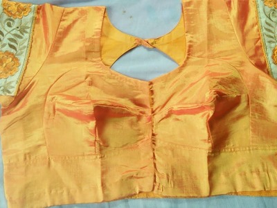 How to cut 40 size double katori blouse pattern, who to make bra katori blouse cutting (in Hindi)