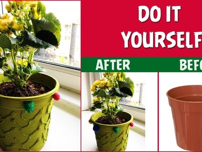 HOW TO DECORATE OLD FLOWER POTS INTO NEW || DIY FOR HOME DECOR || CRAFT IDEAS